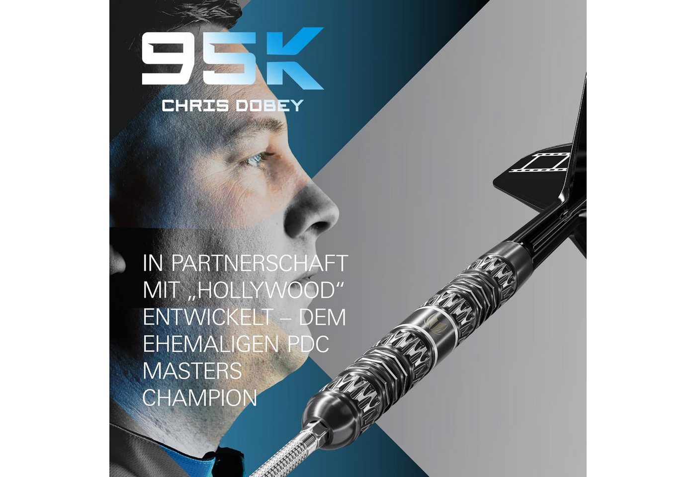 TARGET DARTS Dartpfeil Chris Dobey Stahlspitze 95K Dart-Set, 23G Bild 2
