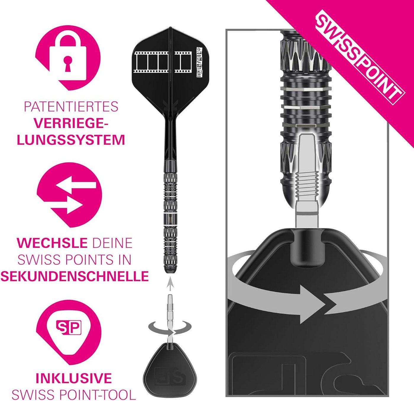 TARGET DARTS Dartpfeil Chris Dobey Stahlspitze 95K Dart-Set, 23G Bild 4