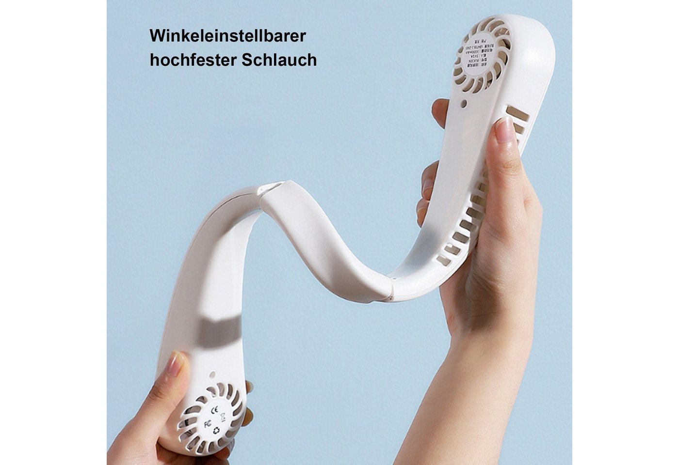 feinlux Mini USB-Ventilator, Tragbare Ventilator, 3 Geschwindigkeiten
