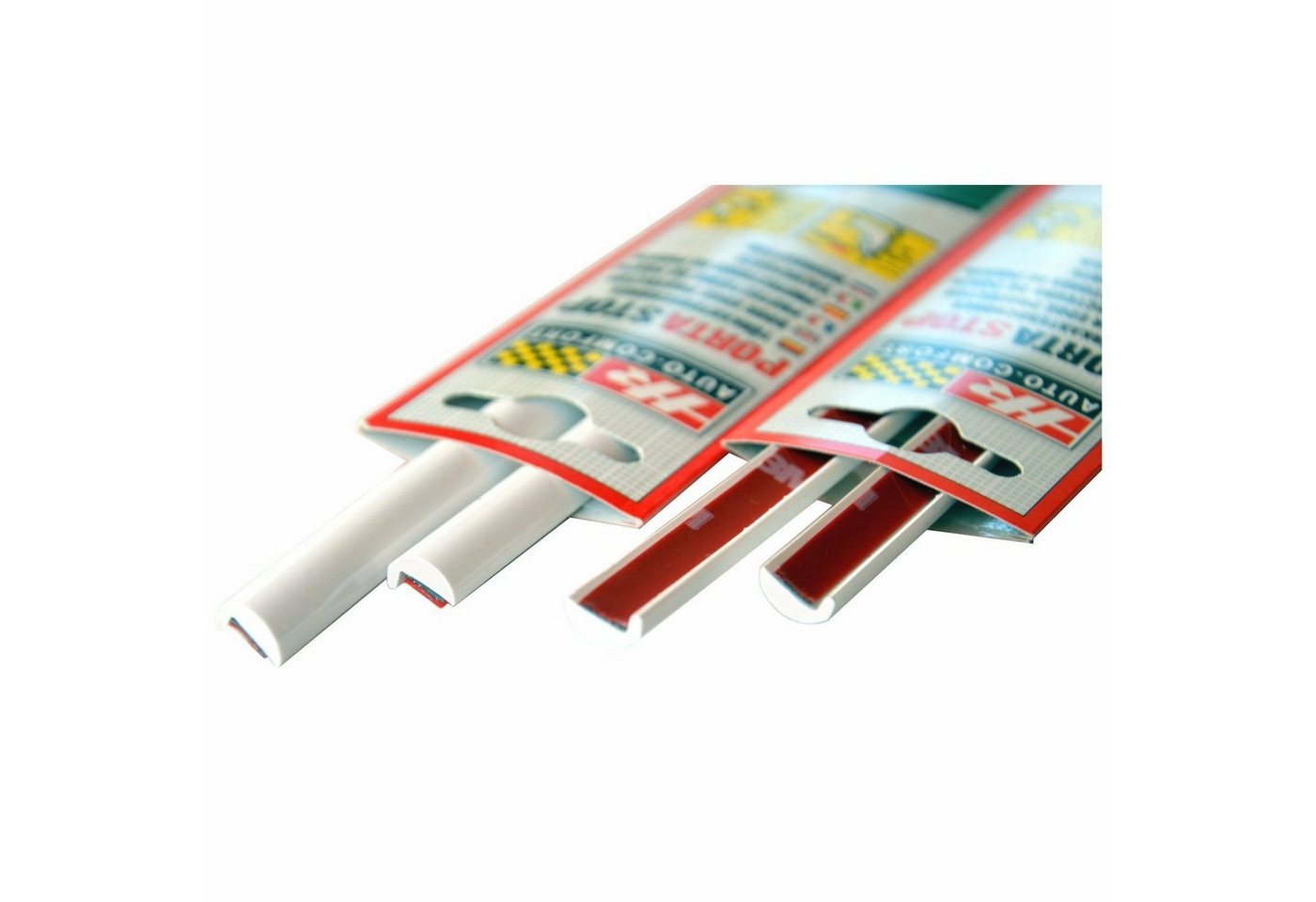 HR-IMOTION Weisser Kantenschutz Türschutz Auto Türkantenschutz 4 x 62 cm L-Profil Auto-Adapter Bild 4