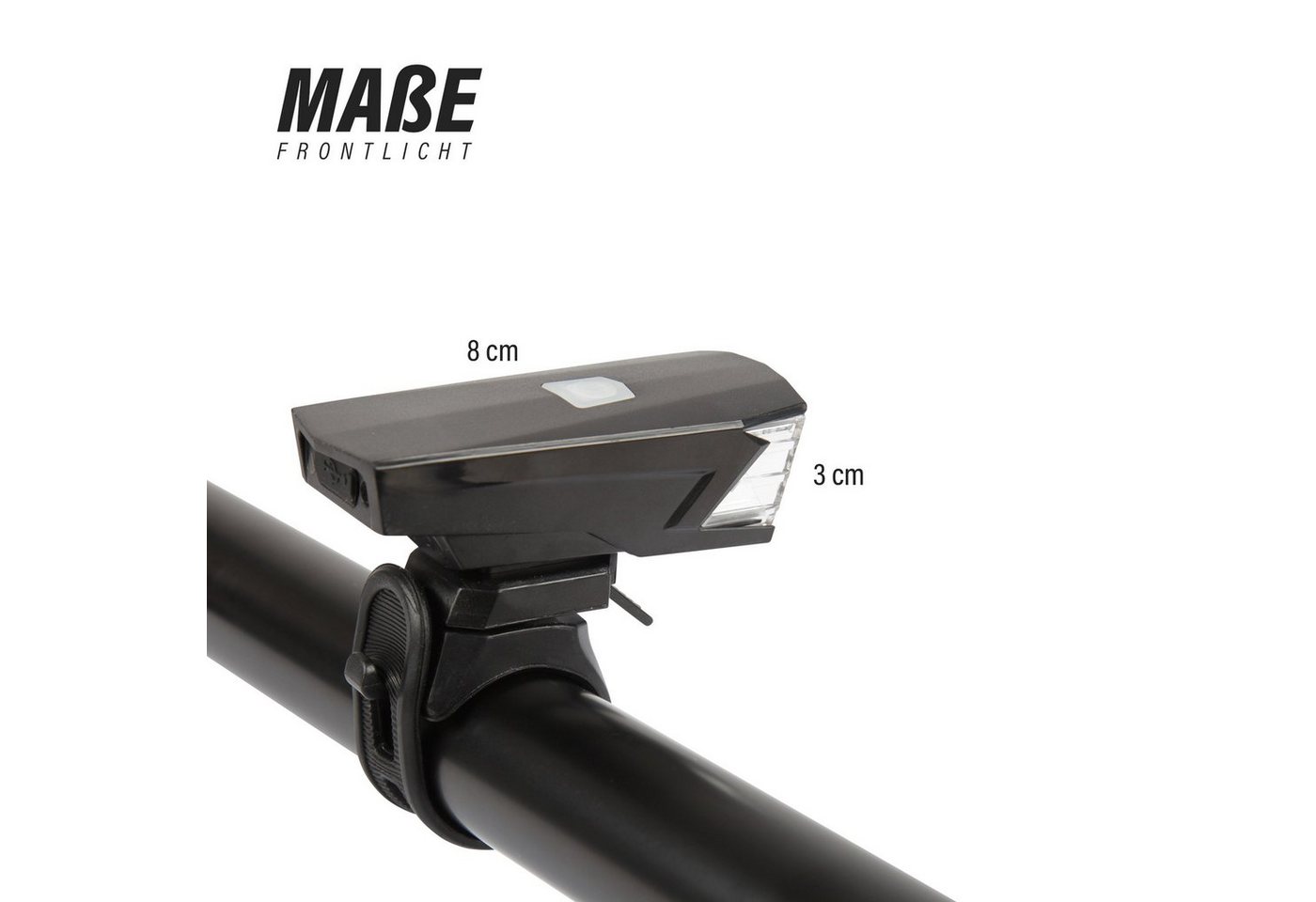 Bestlivings Fahrradbeleuchtung Beleuchtungsset 81385, LED Fahrradlicht-Set "Akku"-USB wiederaufladbares Frontlicht/Rücklicht