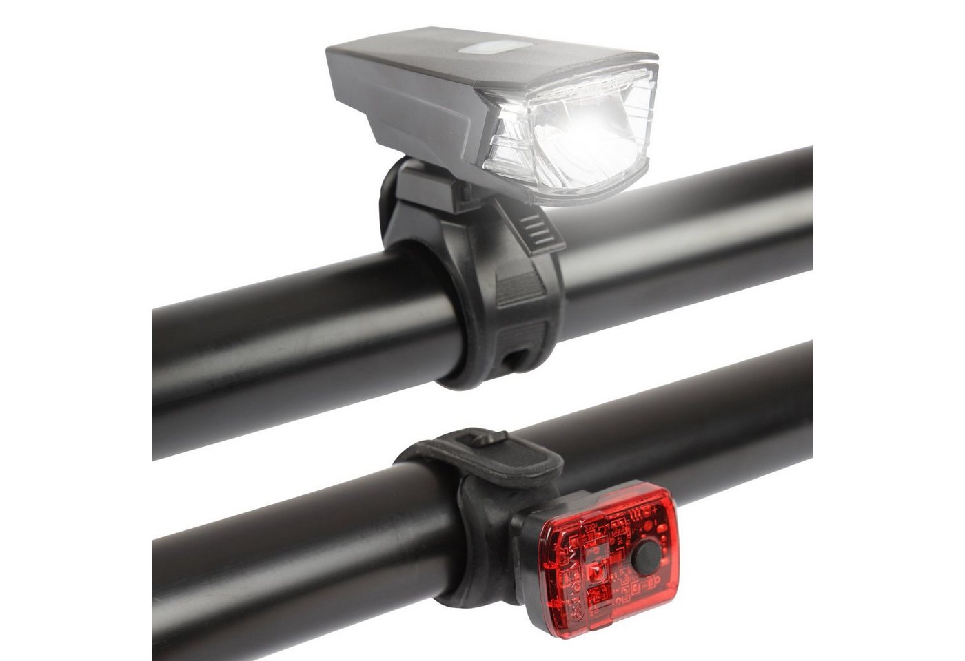 Bestlivings Fahrradbeleuchtung Beleuchtungsset 81385, LED Fahrradlicht-Set "Akku"-USB wiederaufladbares Frontlicht/Rücklicht Bild 2