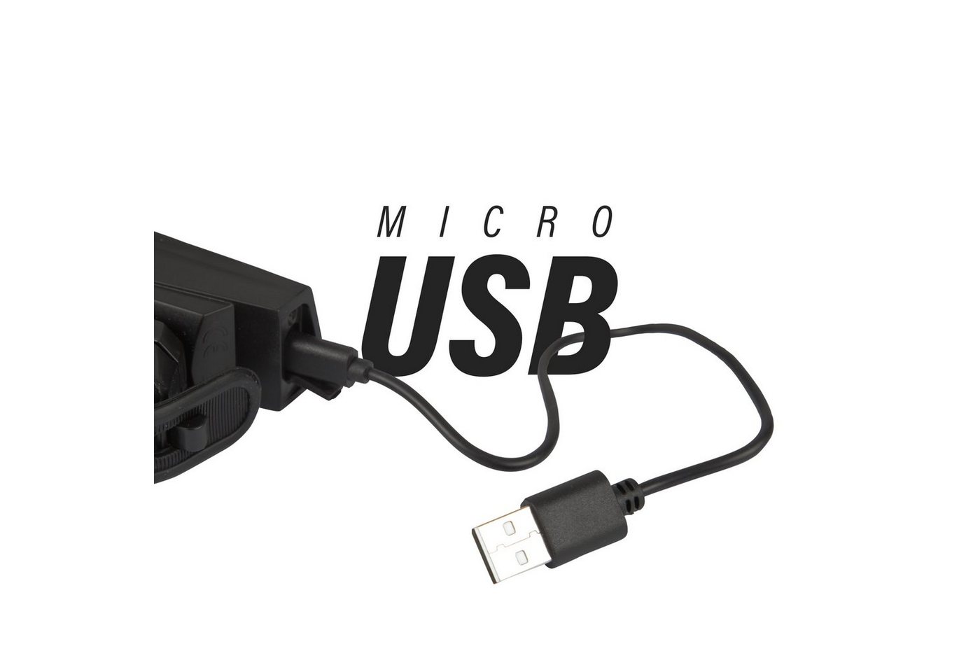 Bestlivings Fahrradbeleuchtung Beleuchtungsset 81385, LED Fahrradlicht-Set "Akku"-USB wiederaufladbares Frontlicht/Rücklicht Bild 4