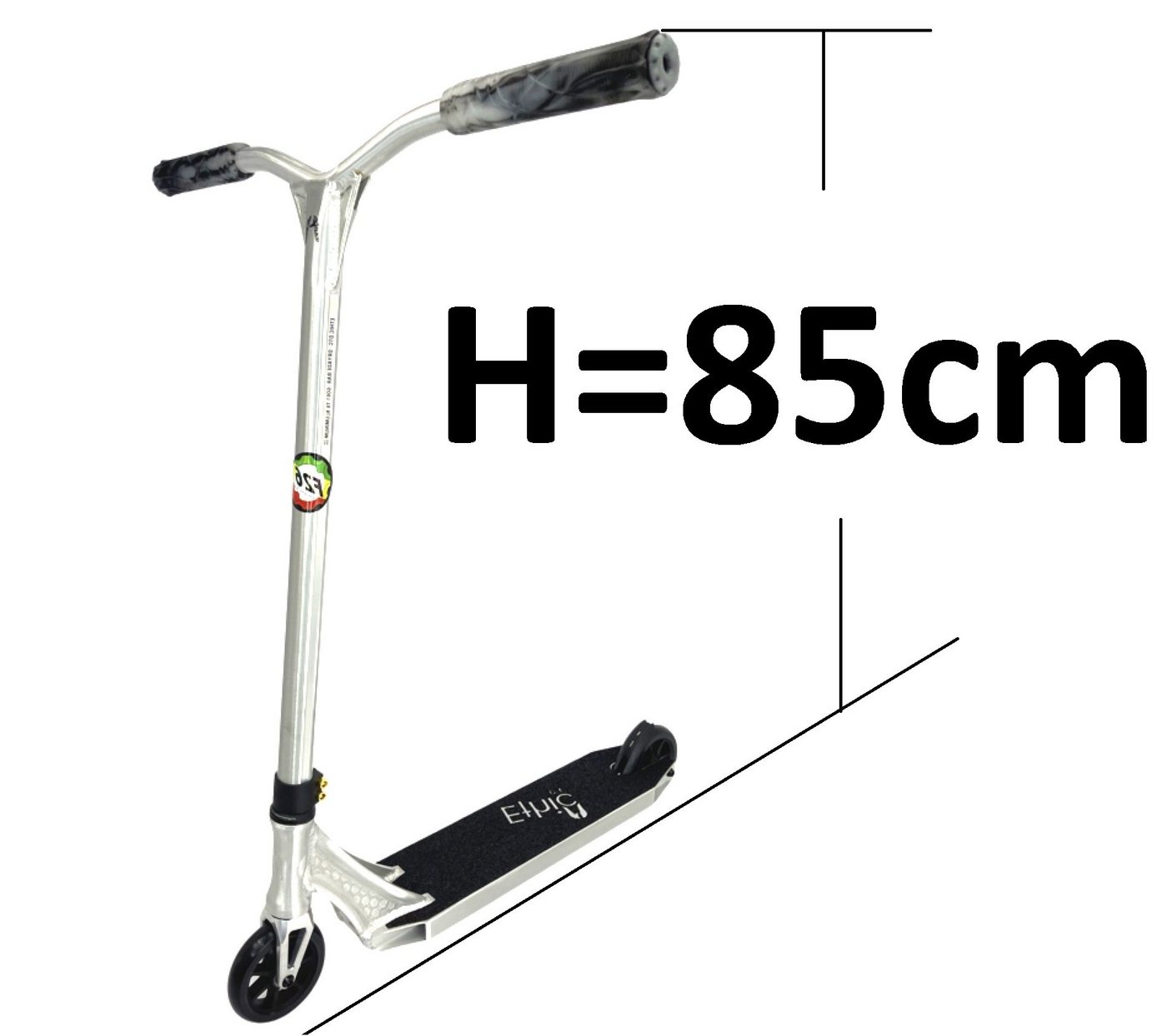 Ethic DTC Stuntscooter Ethic DTC Erawan Stunt-Scooter H=85cm 3kg silber gebürstet Bild 3