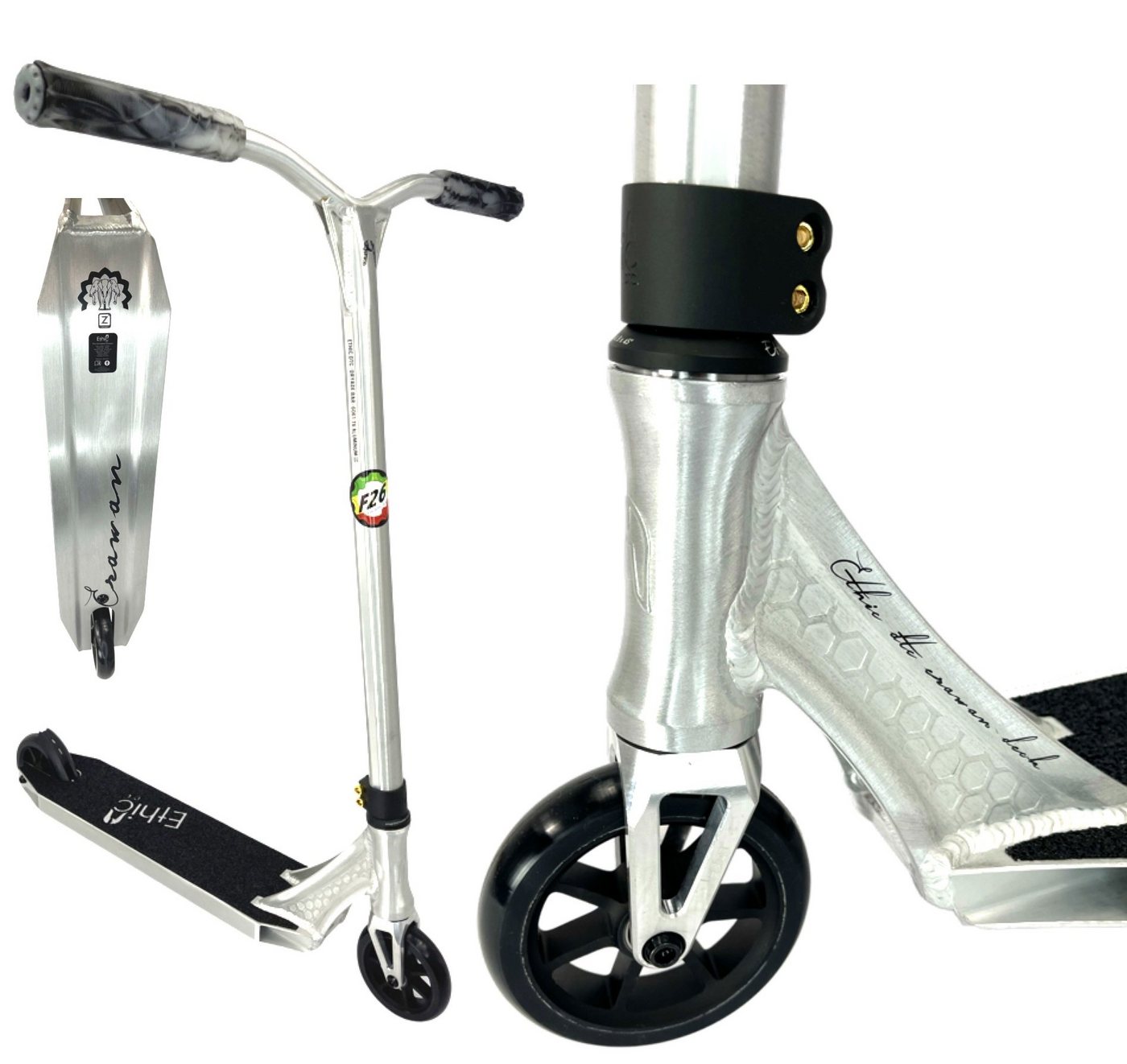 Ethic DTC Stuntscooter Ethic DTC Erawan Stunt-Scooter H=85cm 3kg silber gebürstet Bild 4