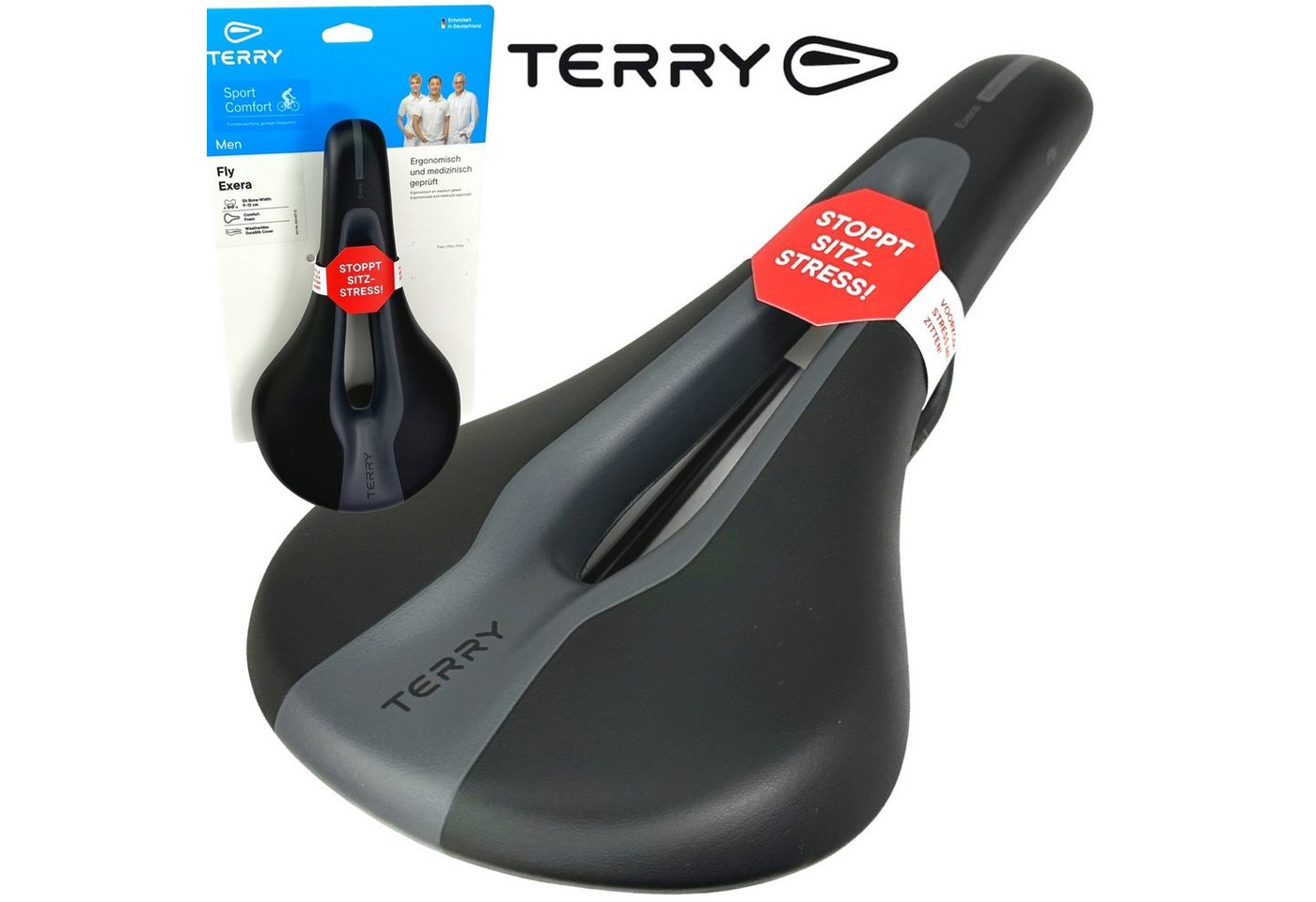 Terry Fahrradsattel Terry Men Exera Max komfort Fahrradsattel MTB ebike Butterfly 12-15cm Bild 5