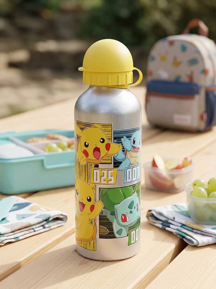 POKÉMON Trinkflasche Pokemon Pikachu und Freunde Aluminium Wasserflasche 500 ml Bild 3