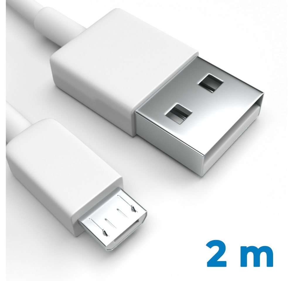 Justcom Samsung Galaxy J1 USB-Kabel, Micro-USB, USB-A (200 cm), Schnellladekabel, Datenkabel, Handy, Tablet Bild 3