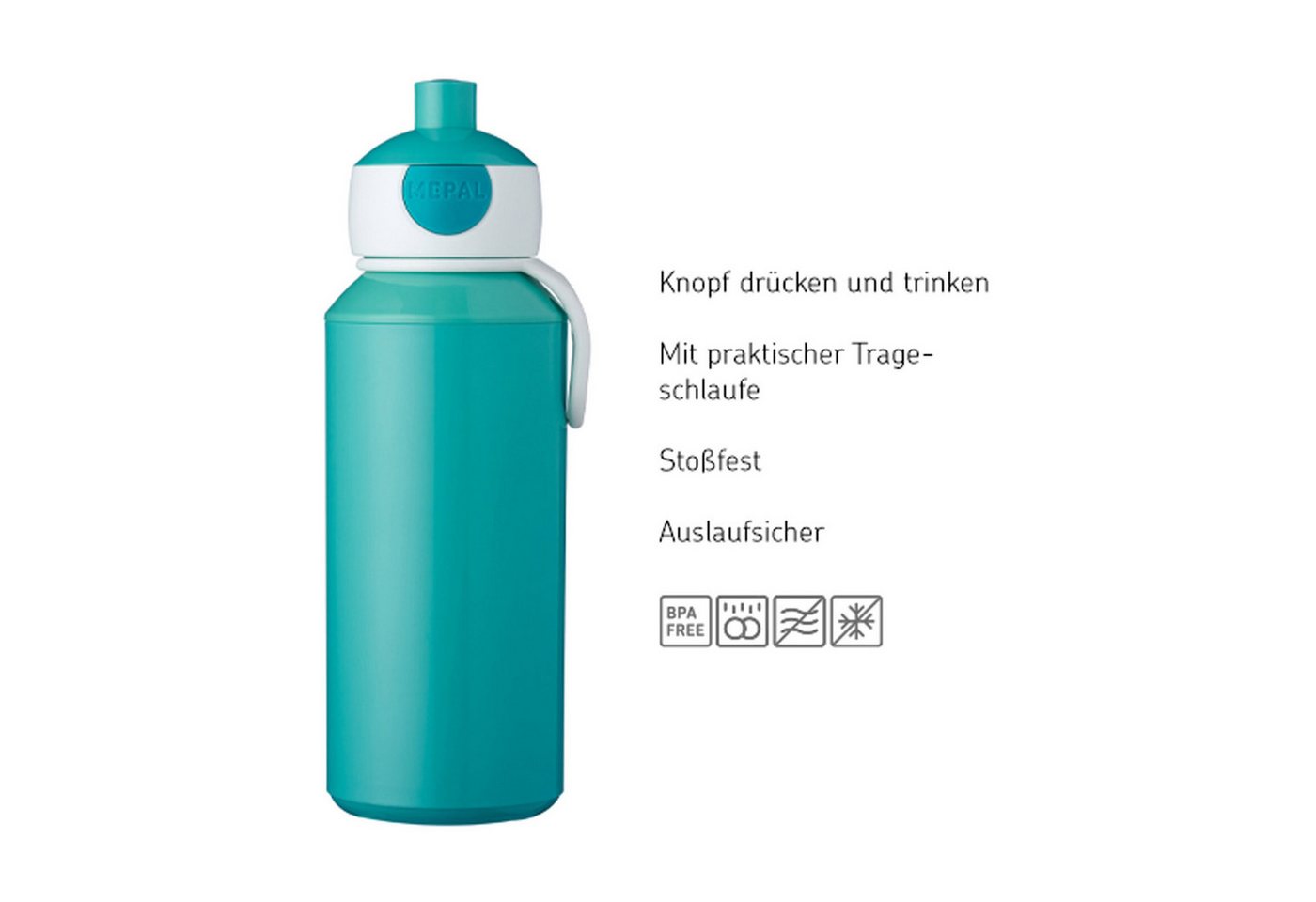 Mepal Trinkflasche Campus Pop-Up Trinkflasche + Flip-Up Ersatzdeckel Bild 3