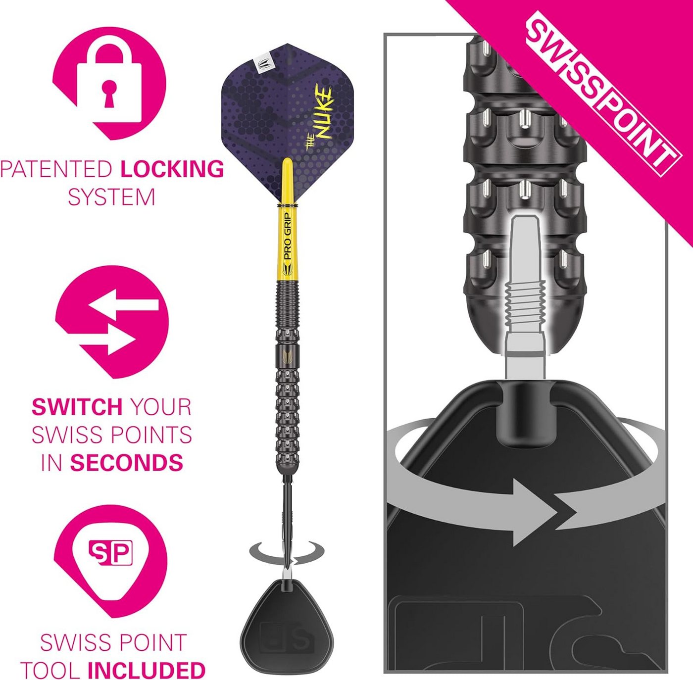TARGET DARTS Dartpfeil Target Darts Luke Littler G1 24G 90% Wolfram Steel Tip Set Bild 4
