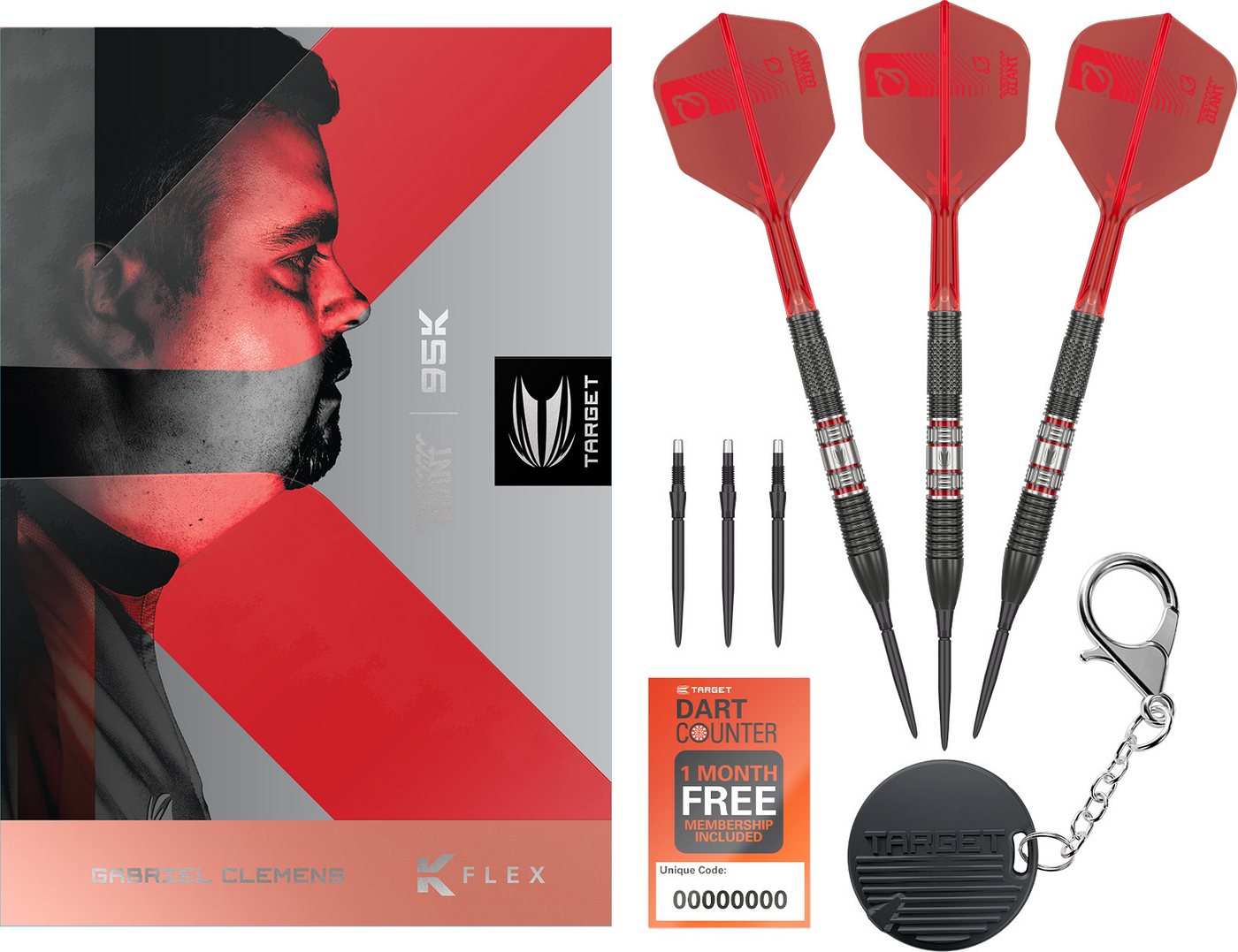 TARGET DARTS Dartpfeil Gabriel Clemens 95K Steel Tip Swiss Point Darts, 95% Wolfram, 22G Bild 4