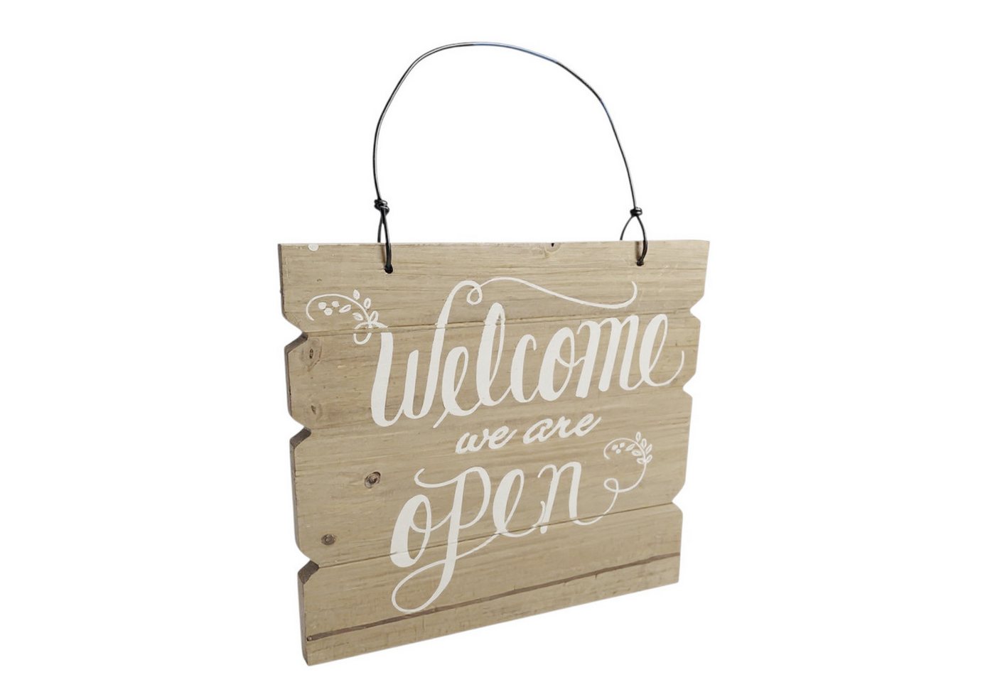 Macosa Home Hinweisschild Holzschild Deko Open Closed 20 cm Wendeschild, (Dekoschild Hinweisschild Türdeko Deko-Accessoire), Türanhängeschild Holz Metall Bild 3