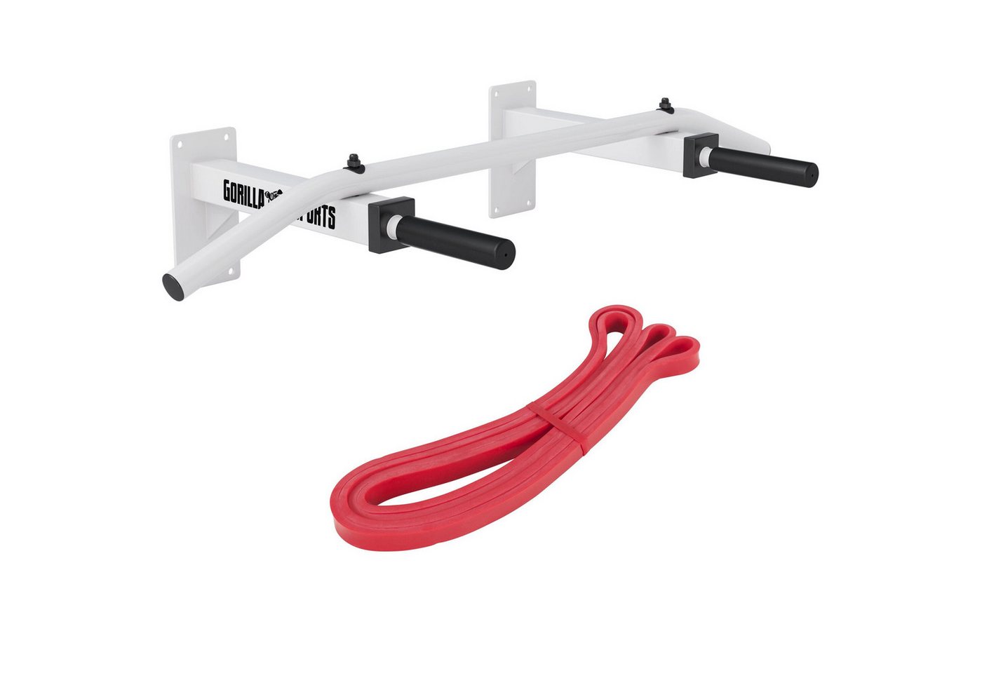 GORILLA SPORTS Klimmzugstange Klimmzugset (Klimmzugstange + Resistance Band) weiß und schwarz (1-tlg) Bild 3