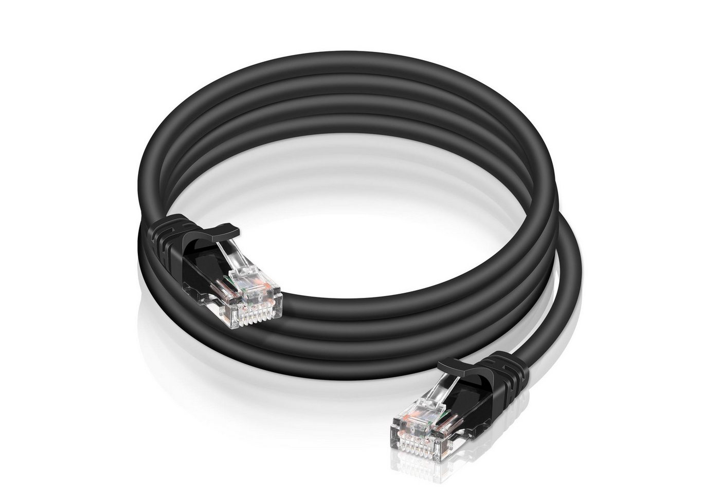 VERCO Cat 6 Netzwerkkabel rundes LAN-Kabel, RJ-45 (Ethernet), (100 cm), 10 / 100 / 1000 Mbits Geschwindigkeit bis 1 Gbits UTP Patchkabel Bild 3