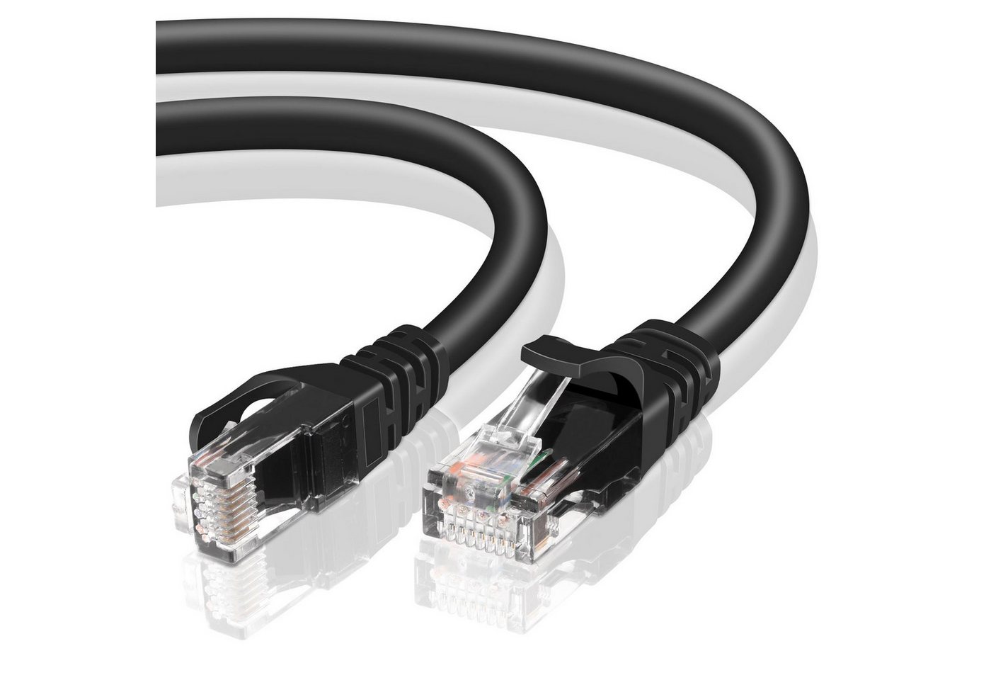 VERCO Cat 6 Netzwerkkabel rundes LAN-Kabel, RJ-45 (Ethernet), (100 cm), 10 / 100 / 1000 Mbits Geschwindigkeit bis 1 Gbits UTP Patchkabel Bild 4