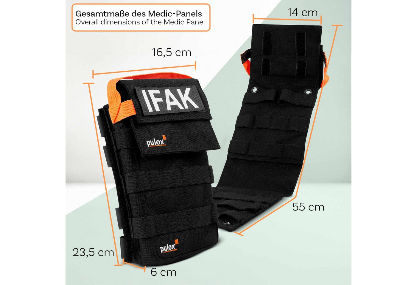 pulox Erste-Hilfe-Set IFAK Tasche - Taktisches Erste Hilfe Kit, kompatibel mit MOLLE-System Bild 3