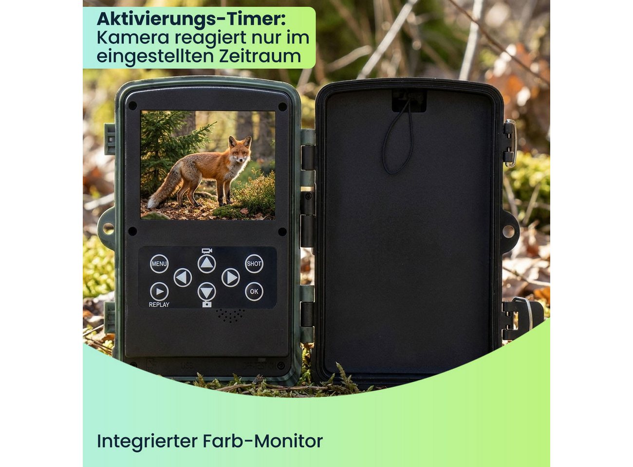 Casativo Wildkamera WLAN-Liveübertragung, 2 PIR, Nachtsicht & 8 Mon. Stand-by (1-tlg., 4K-UHD-Wildkamera) Bild 3