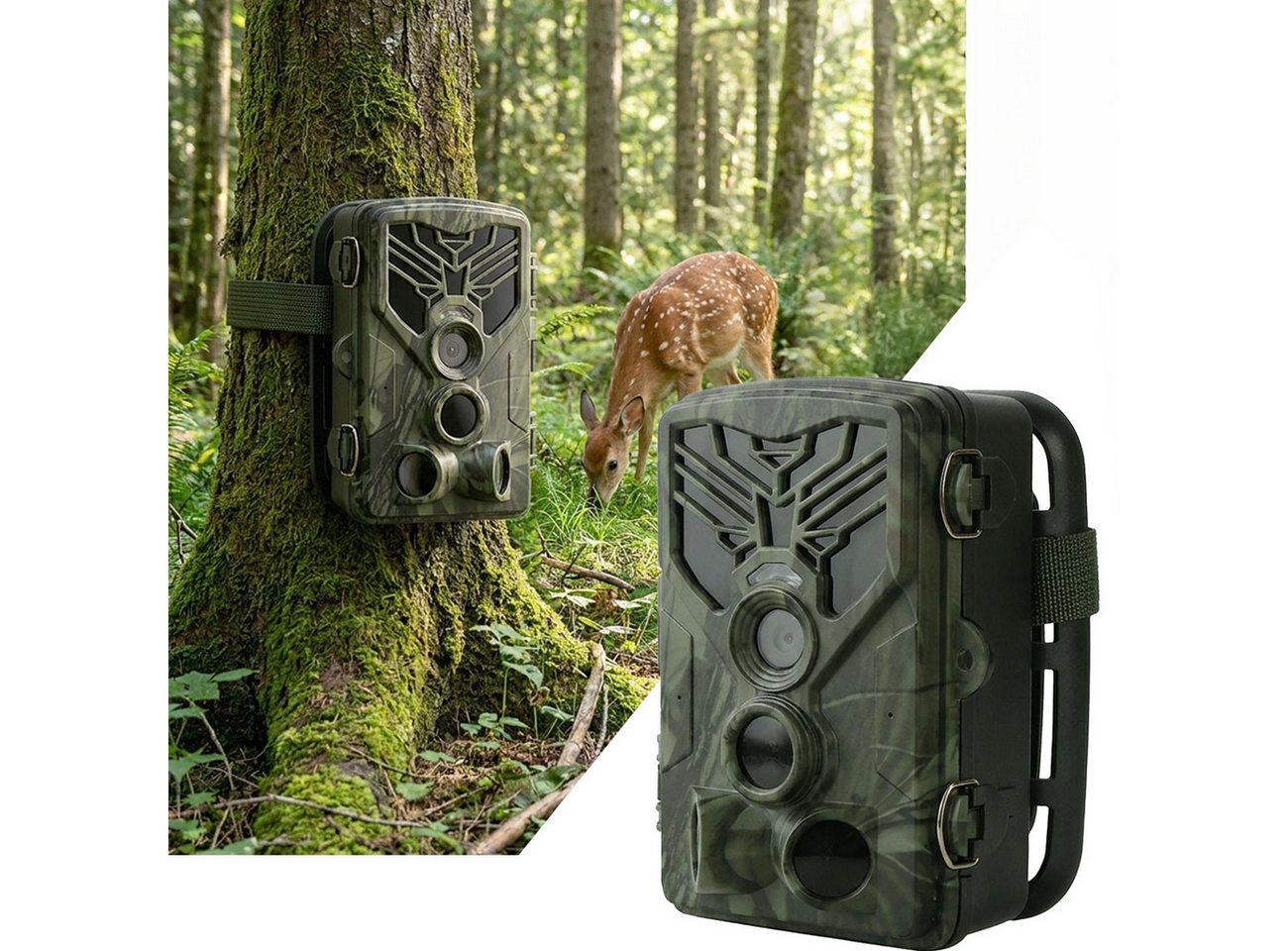 Casativo Wildkamera WLAN-Liveübertragung, 2 PIR, Nachtsicht & 8 Mon. Stand-by (1-tlg., 4K-UHD-Wildkamera) Bild 5