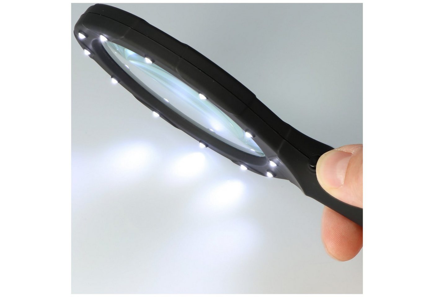 Velamp LED Taschenlampe Lupe mit LED-Beleuchtung und 3fach Vergrößerung mit 12 LEDs, IN287, i