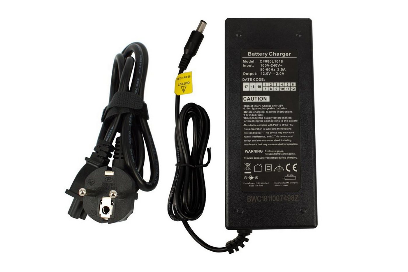 PowerSmart CF080L1018E.001 Batterie-Ladegerät (2,0A für 36V Li-Ion Pedelec E-Bike Title Electric Bike) Bild 3