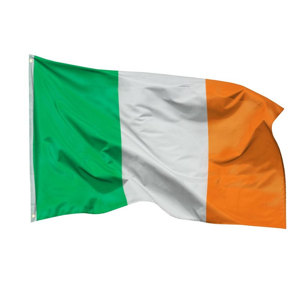 PHENO FLAGS Flagge Irland Flagge - Irlandfahne 90 x 150 cm, Strapazierfähige Fahne für Fahnenmast, mit 2 Ösen