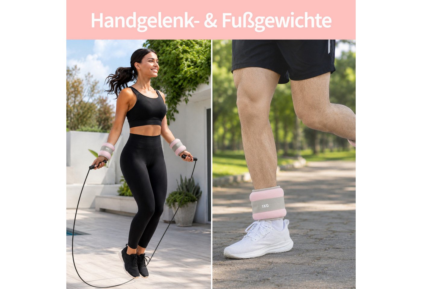 Youyijia Gewichtsmanschette 1 Paar Knöchelgewichte 1 kg Gewichtsmanschetten Arme Beine Bild 3