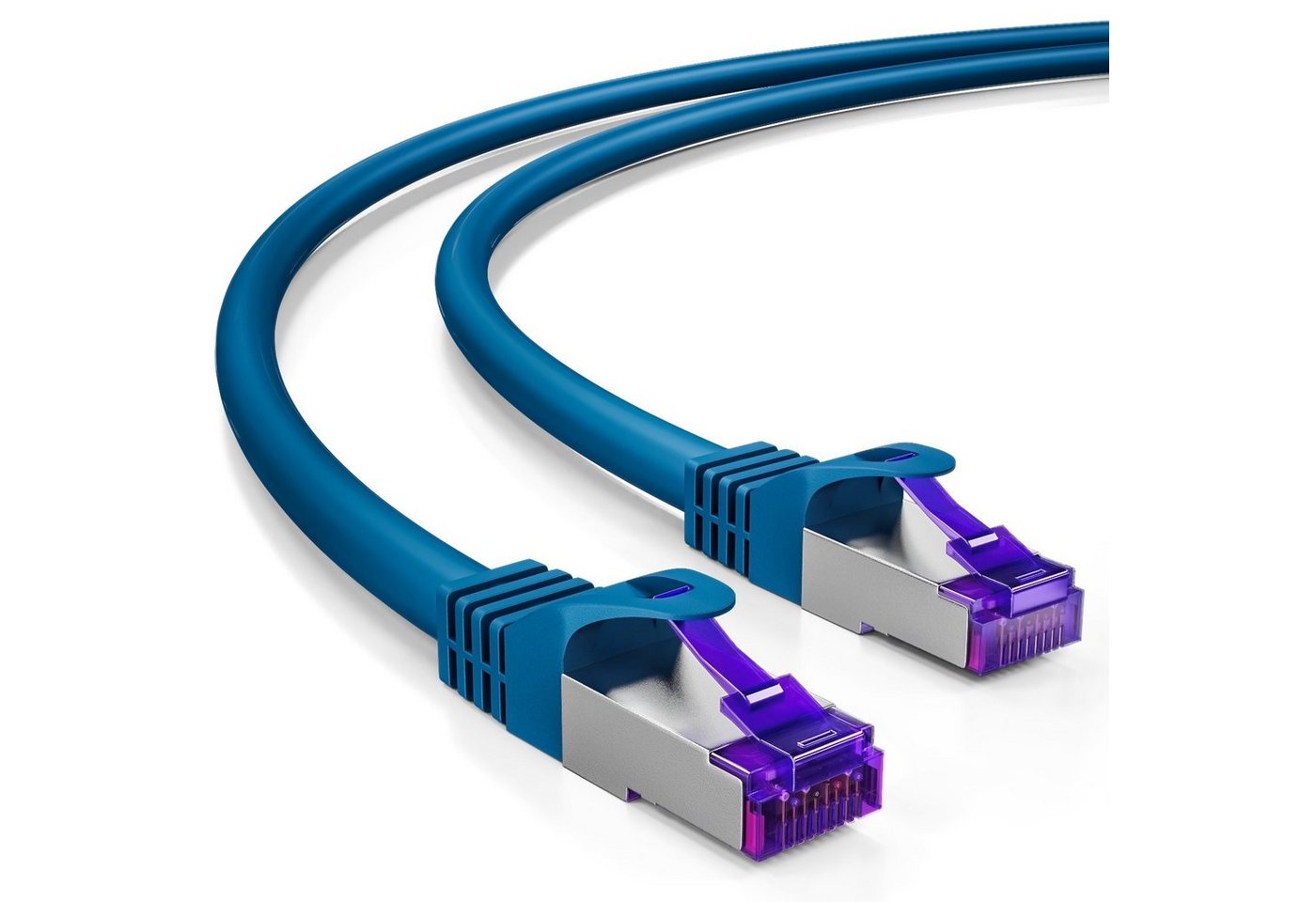 deleyCON deleyCON 3m RJ45 Patchkabel SFTP PiMF Netzwerkkabel mit CAT7 Rohkabel LAN-Kabel