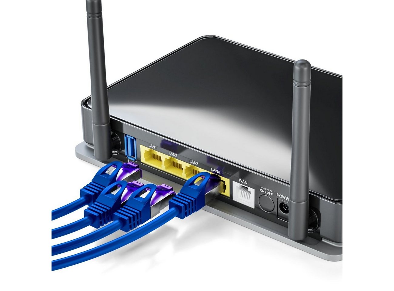 deleyCON deleyCON 3m RJ45 Patchkabel SFTP PiMF Netzwerkkabel mit CAT7 Rohkabel LAN-Kabel Bild 3