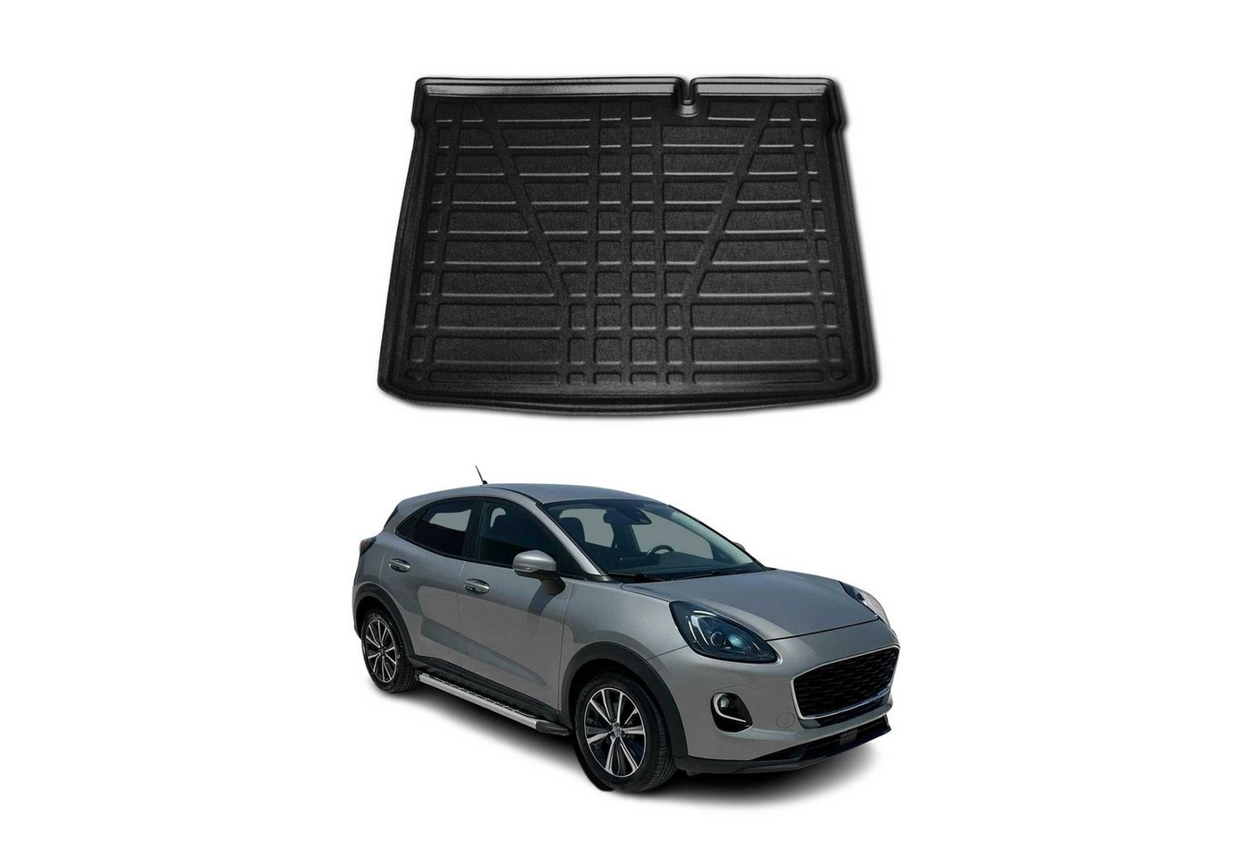 OMAC Kofferraummatte Kofferraumwanne für Ford Puma 2019-2025 Untere Gummi TPE Schwarz (1 St), für Ford Puma 2019-2025 Untere Ford Puma 2019-2025 Untere, Einfache Installation,Antirutsch,Leicht zu reinigen,Leichtgewicht Bild 5