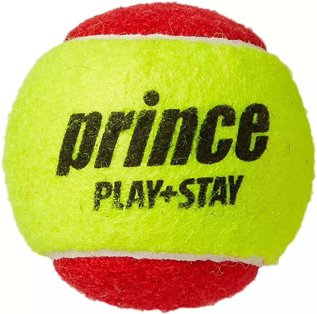 Prince Tennisball Methodikbälle Stage 3 Play&Stay rot/gelb 3er im Beutel