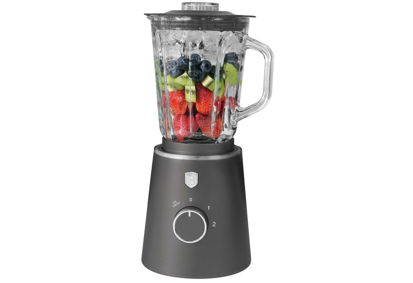 BerlingerHaus Standmixer BH 9820, 1000 W, 1,5 L Glasbehälter, 1000 W, Ice-Crush Funktion, Edelstahlmesser Bild 2