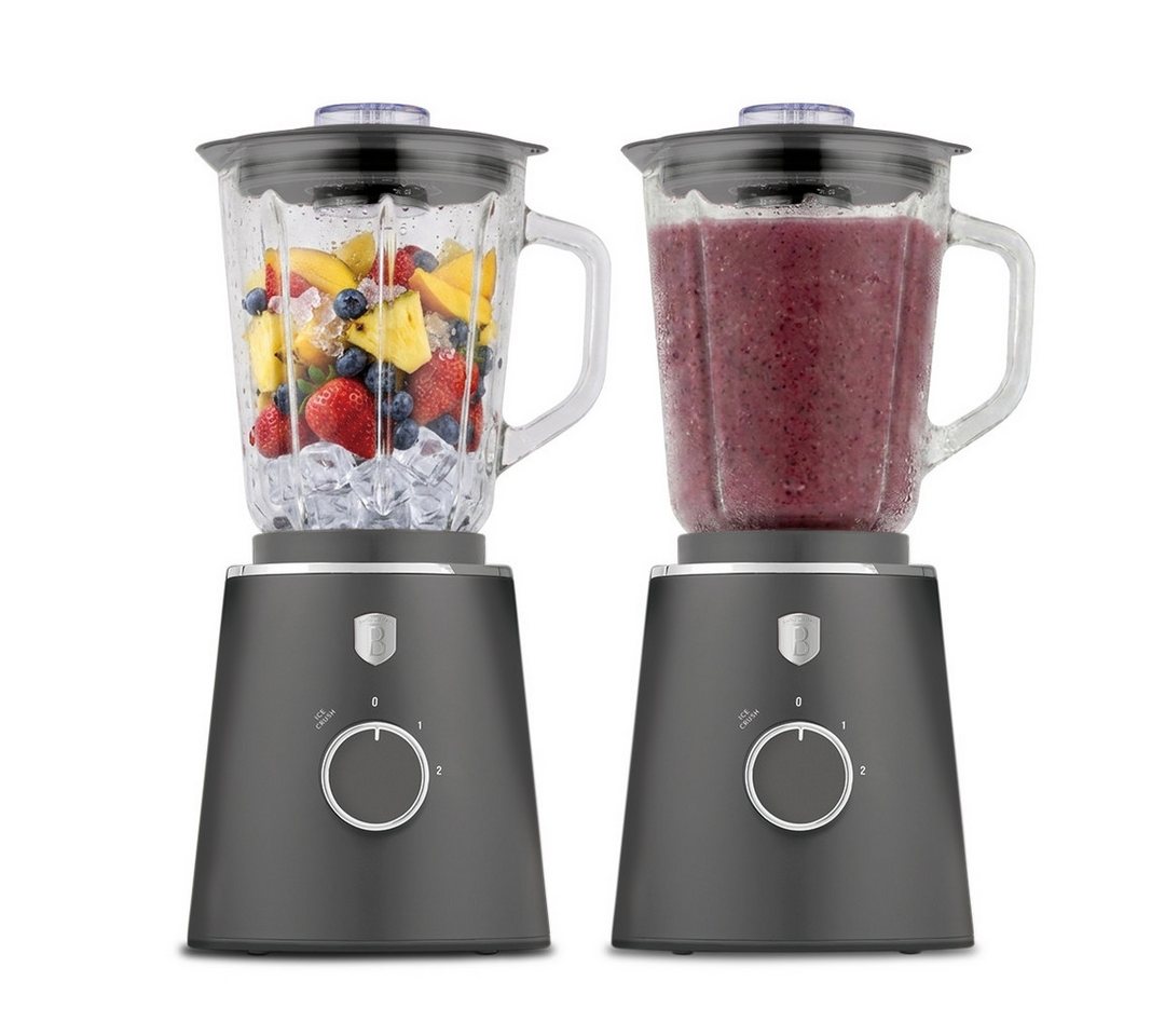 BerlingerHaus Standmixer BH 9820, 1000 W, 1,5 L Glasbehälter, 1000 W, Ice-Crush Funktion, Edelstahlmesser Bild 4