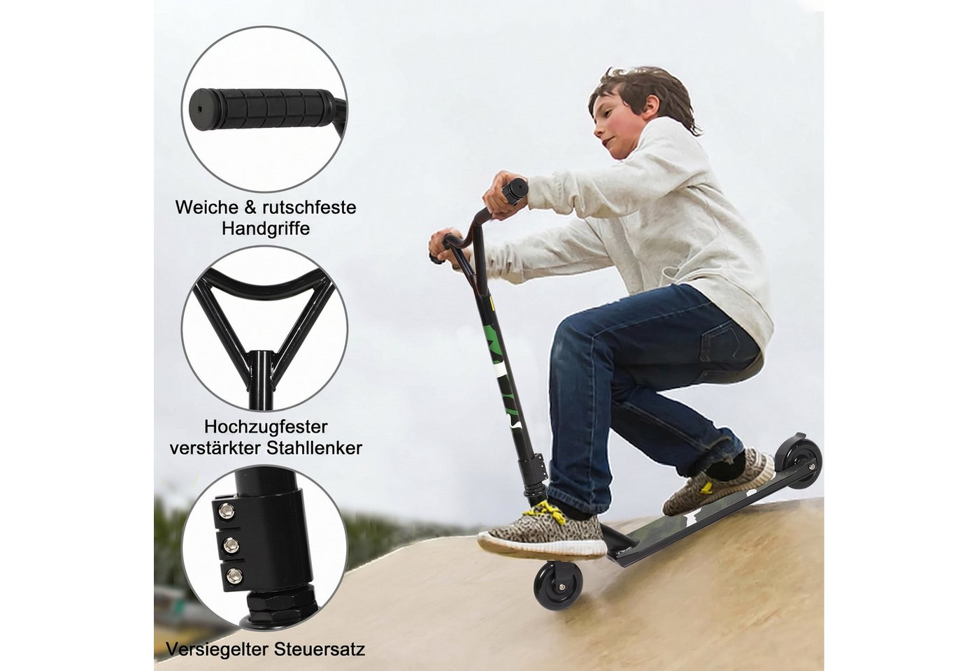 H.yeed Stuntscooter 360° Lenkung, Freestyle Stunt Scooter mit ABEC-9 Kugellager, für Jungen, Mädchen, Jugendliche ab 6 Jahren Bild 4