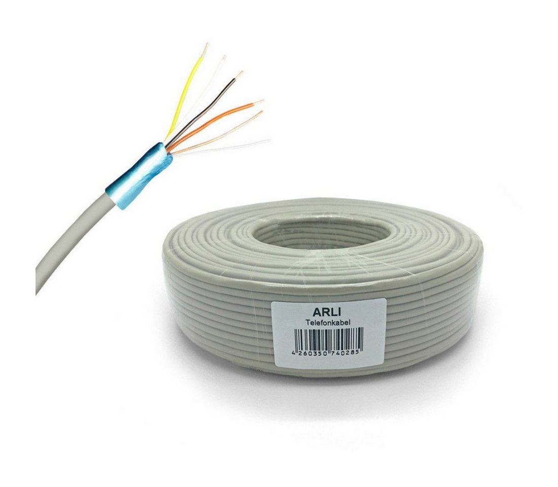 ARLI 100m Telefon Kabel 2 x 2 x 0,6 mm 4 Adern Verlegekabel J-Y(ST)Y Installationskabel, (10000 cm), 2x2x0,6 mm Telefonkabel Sprechanlagen Klingel Anlagen Leitung Bild 2