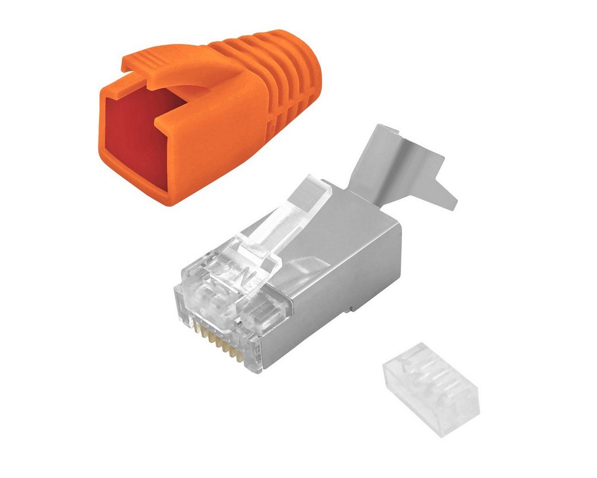 ARLI ARLI Verlegekabel Cat7 100 m + Werkzeugset + 20 RJ45 Netzwerkstecker Installationskabel, RJ45 Netzwerkstecker, Netwerkkabel (10000 cm), Halogenfrei