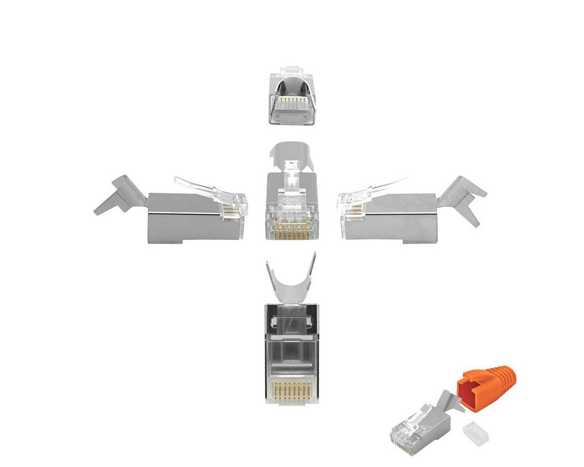 ARLI ARLI Verlegekabel Cat7 100 m + Werkzeugset + 20 RJ45 Netzwerkstecker Installationskabel, RJ45 Netzwerkstecker, Netwerkkabel (10000 cm), Halogenfrei Bild 2
