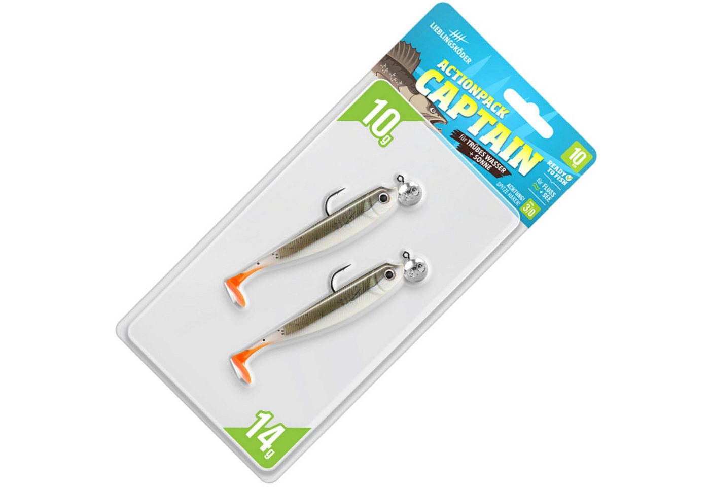Lieblingsköder Kunstköder Lieblingsköder Actionpack 10cm - 2 montierte Gummifische