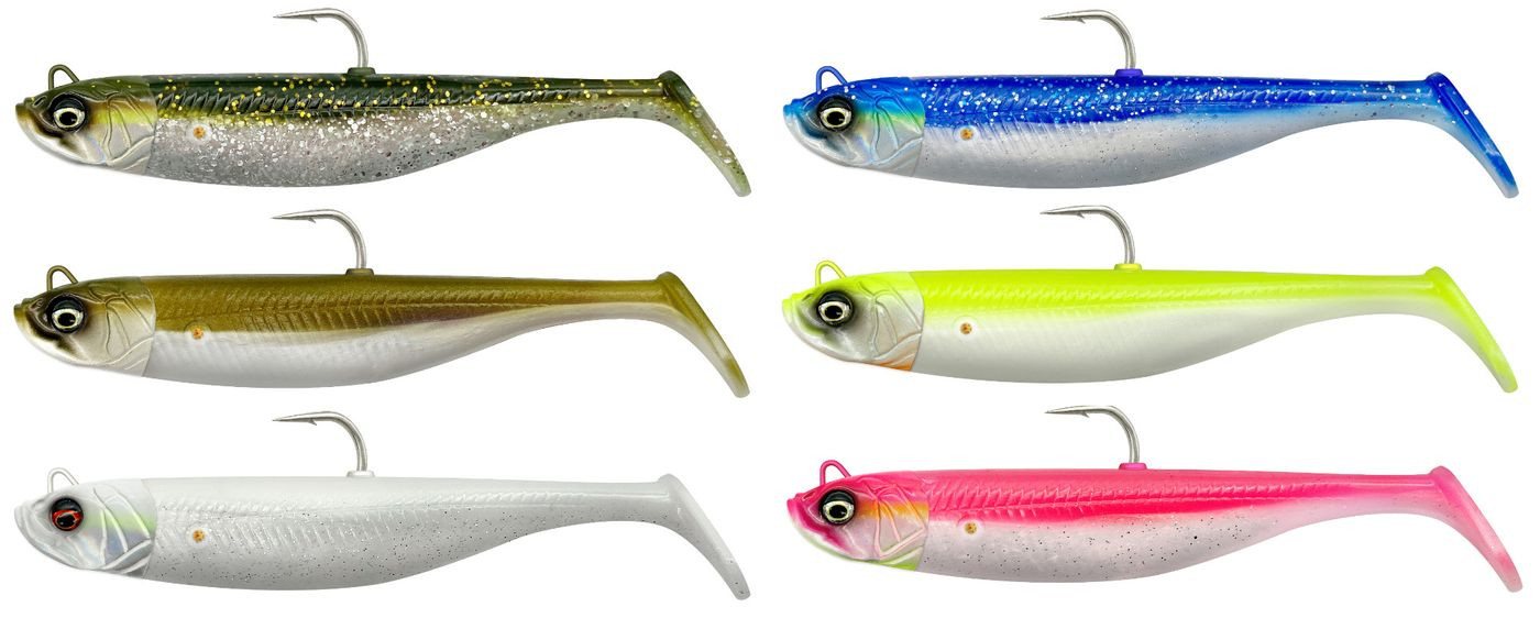 Savage Gear Kunstköder Savage Gear Minnow - 2 Gummifische + 1 Jigkopf
