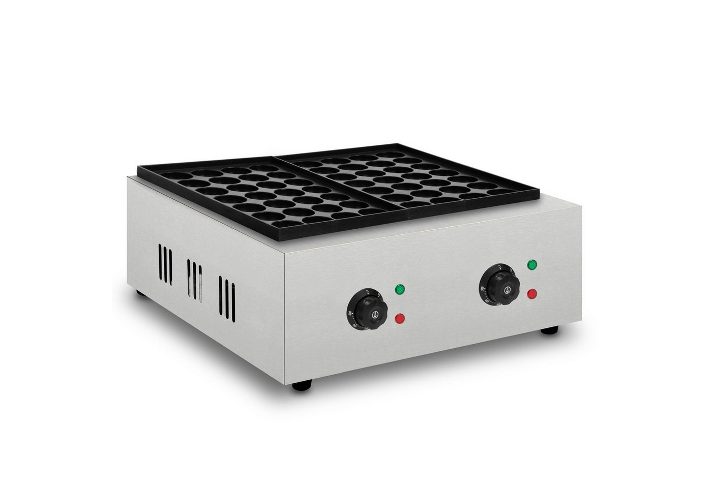 vertes Crêpesmaker Takoyaki Maschine, Elektrisch 4000W, 4000 W, Grill mit Edelstahl Gehäuse, 2x Temperatur Stufenlos bis 300 °C