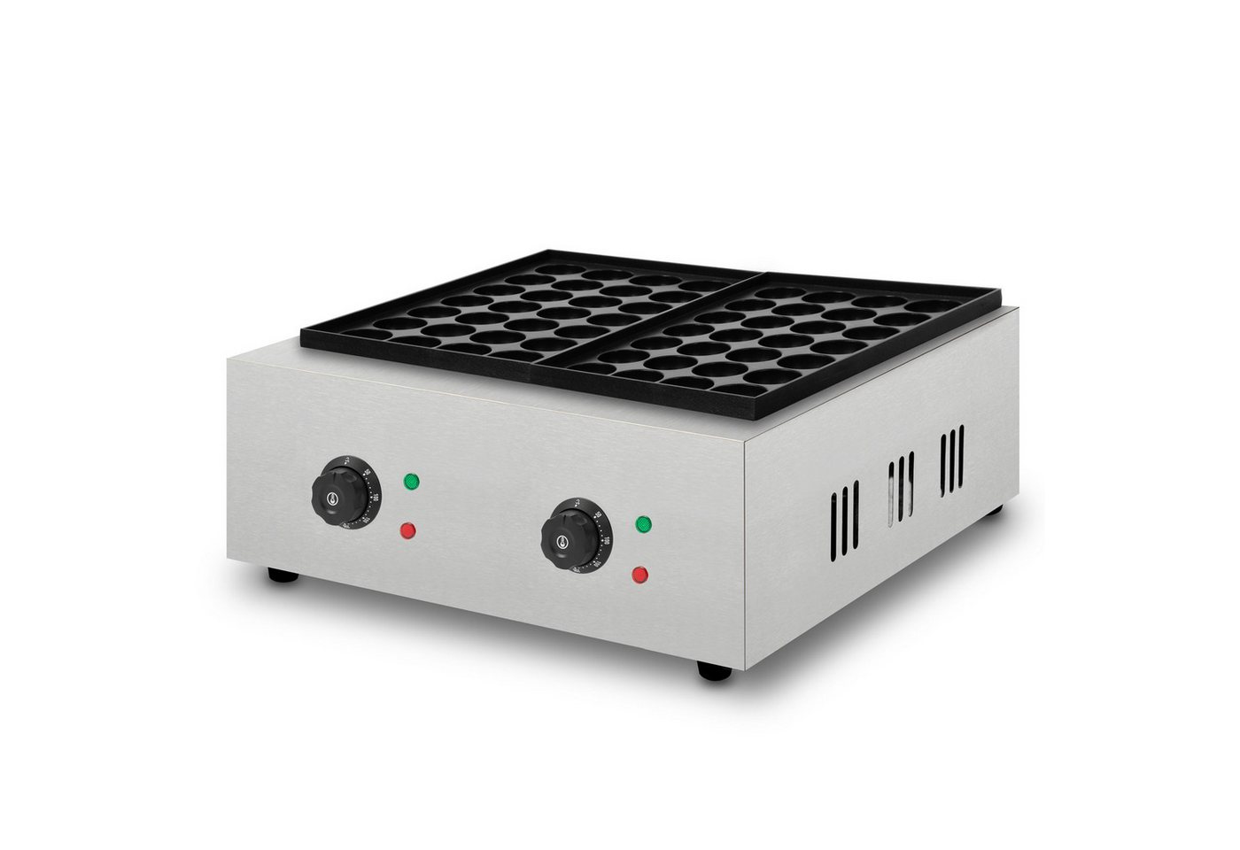 vertes Crêpesmaker Takoyaki Maschine, Elektrisch 4000W, 4000 W, Grill mit Edelstahl Gehäuse, 2x Temperatur Stufenlos bis 300 °C Bild 3