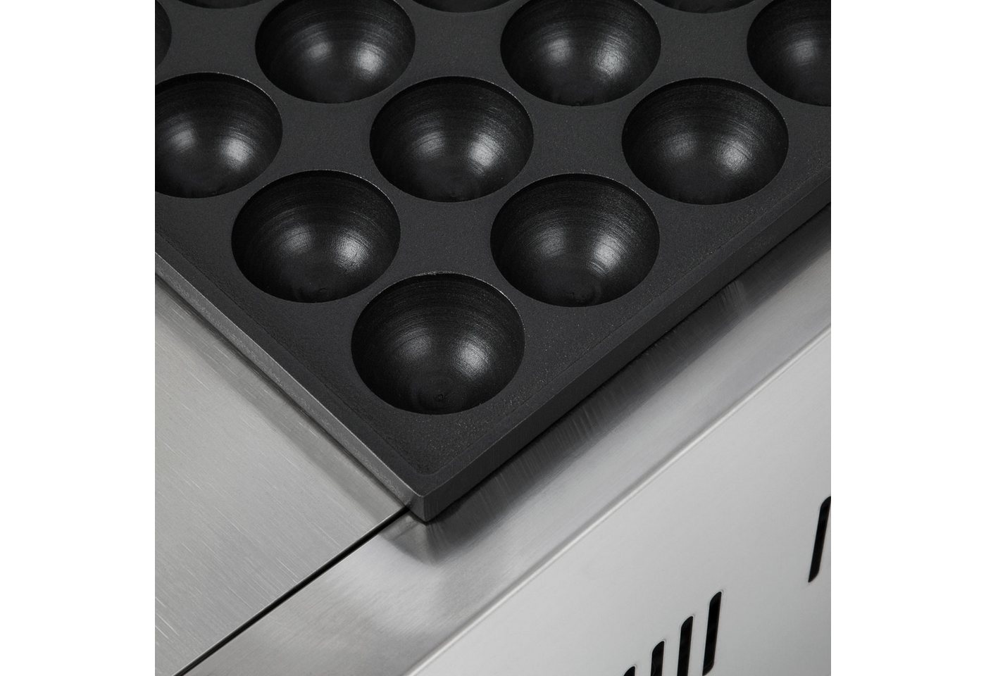 vertes Crêpesmaker Takoyaki Maschine, Elektrisch 4000W, 4000 W, Grill mit Edelstahl Gehäuse, 2x Temperatur Stufenlos bis 300 °C Bild 5