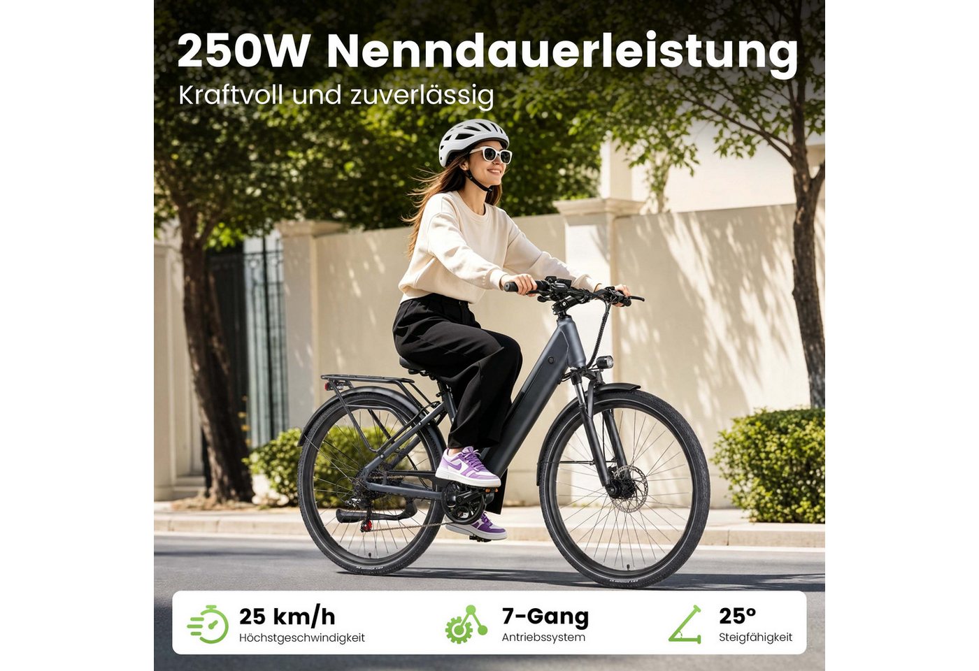 Vankel E-Bike Cityrad 28 Zoll E-Fahrrad Damen u. Herren 720WH Pedelec 48V 15AH 140km E-bikes, Kettenschaltung, Heckmotor, 720 Wh, Stadt-E-Fahrrad mit 28" Reifen, Drehmomentsensor verstellbarem Lenker