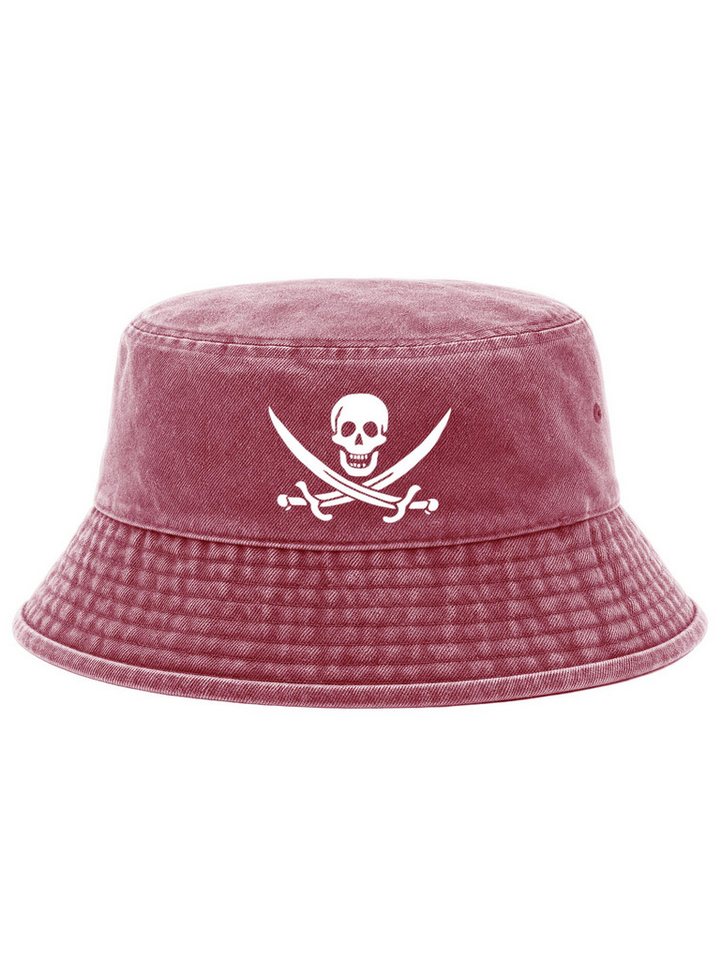 Neverless Fischerhut Anglerhut mit Print Pirate Baumwolle Bucket Hat Herren Damen Bild 4