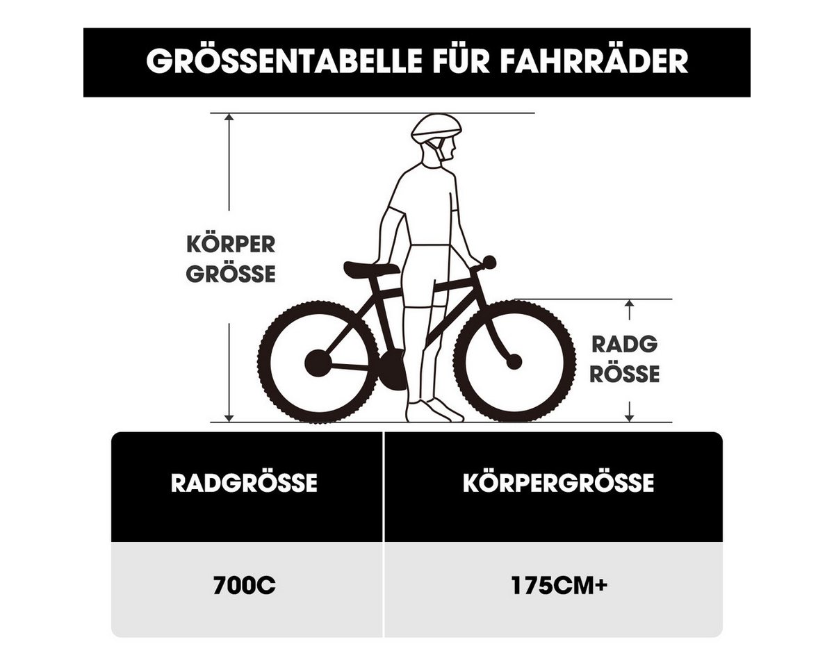 HILAND Cityrad 700C Damen Cityrad Alu 7-Gang Schaltung Scheibenbremsen Pendlerrad, 7-Gang, mit Schutzblechen, Gepäckträger, Mechanische Scheibenbremse Bild 4