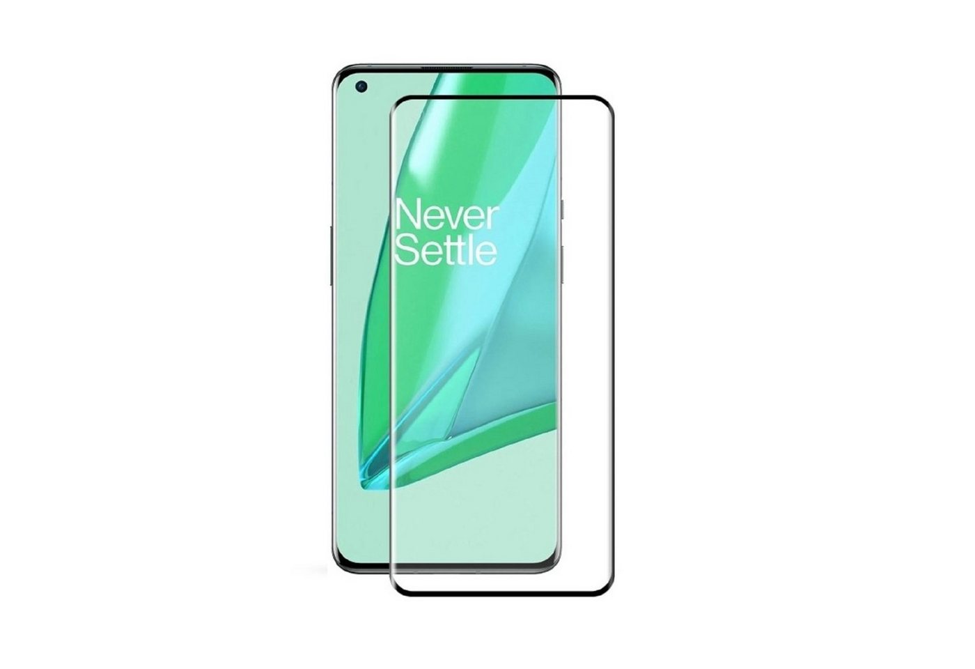 Protectorking Schutzfolie 1x 9H Hartglas für OnePlus 9 Pro FULL CURVED Panzerfolie Displayschutz, (1-Stück), Displayschutzglas, Schutzglas Echtglas Tempered 9H Härte HD-KLAR Bild 2