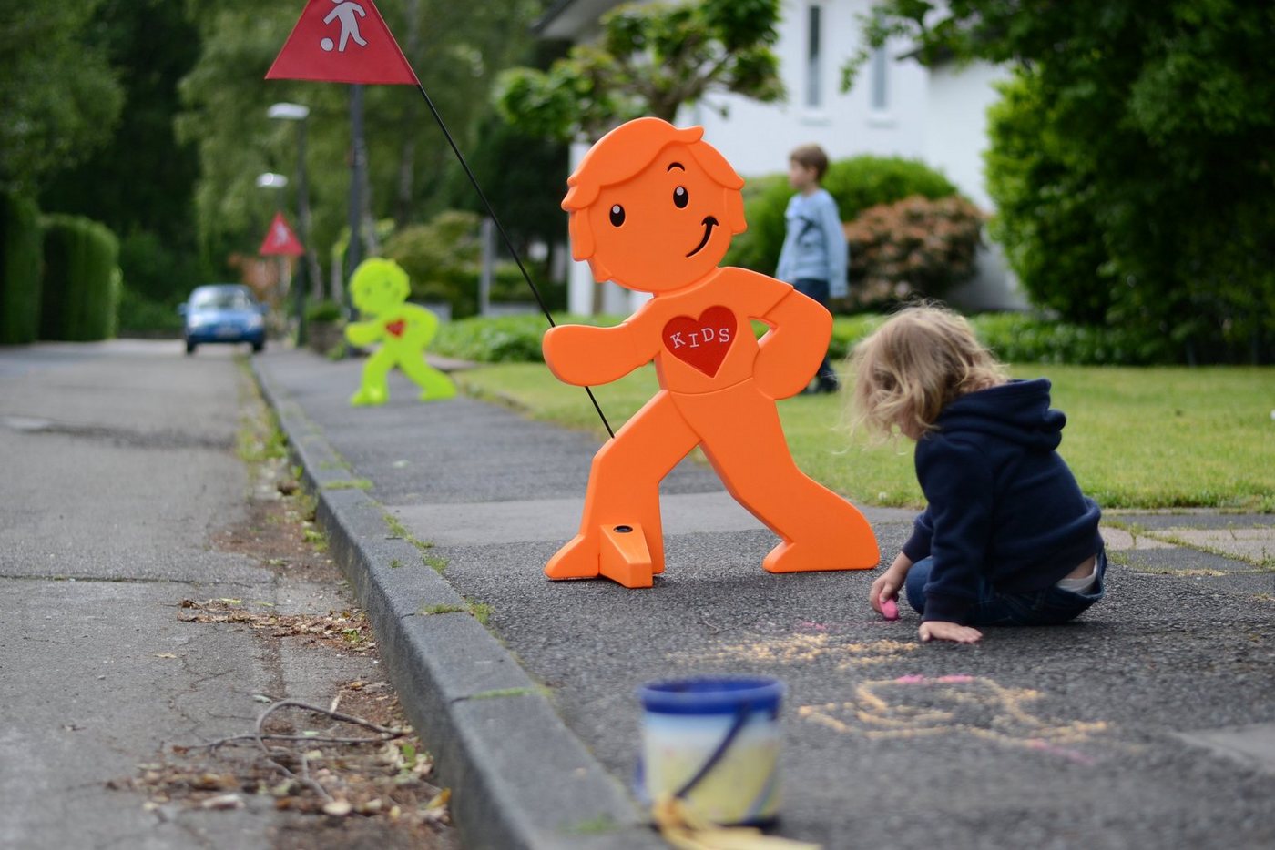 StreetBuddy Warnschild Warnfigur, Warnaufsteller, Warnschild für Kindersicherheit, (2 St) Bild 4