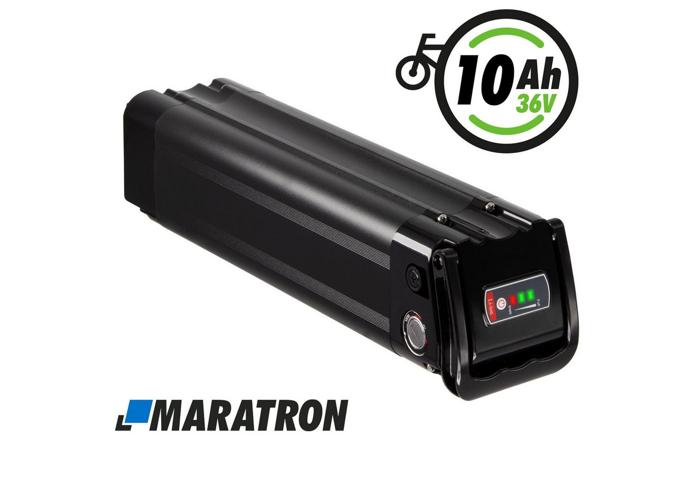 Maratron 36V Ersatz- E-Bike Akku 10,4Ah (1 St), für TELEFUNKEN Multitalent, ZÜNDAPP Z510, Z517 uvm. Länge 39,5 cm Bild 2