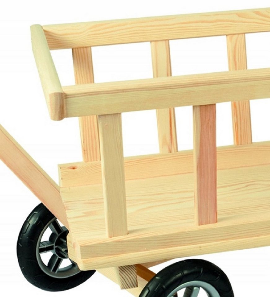 COIL Handwagen Leiterwagen, Spielzeug-Kinderwagen, Handgefertigt aus Holz, (klein/groß), Gartendekorationen, Schwenkbare Vorderrader, Selbstmontage Bild 3