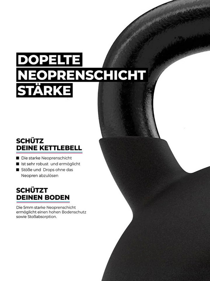 ATLETICA Kettlebell 4kg-32kg, TÜV geprüft auf Schadstoffe Bild 2