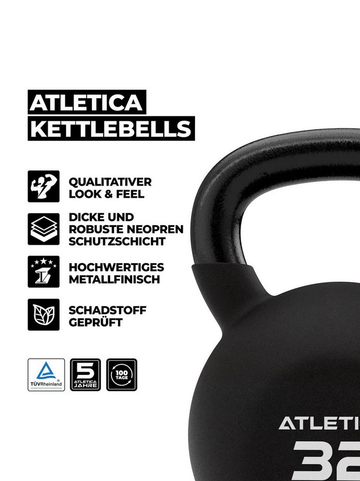 ATLETICA Kettlebell 4kg-32kg, TÜV geprüft auf Schadstoffe Bild 5